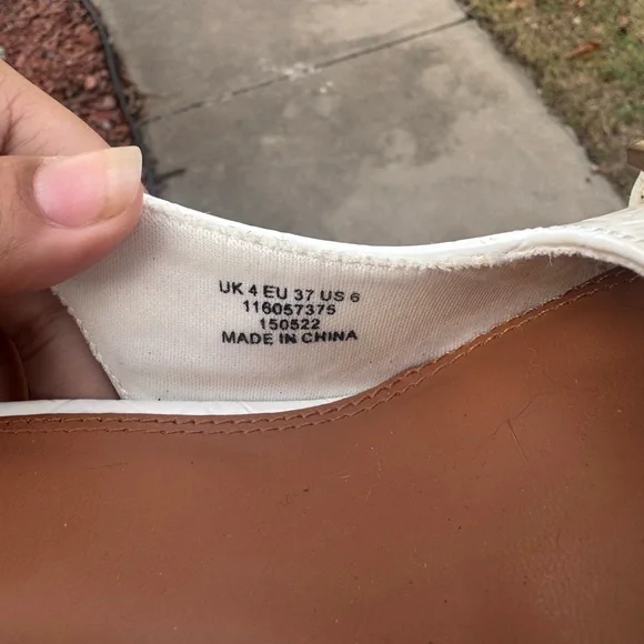 ASOS White Textured Slingback Heels - Picture 5 of 5